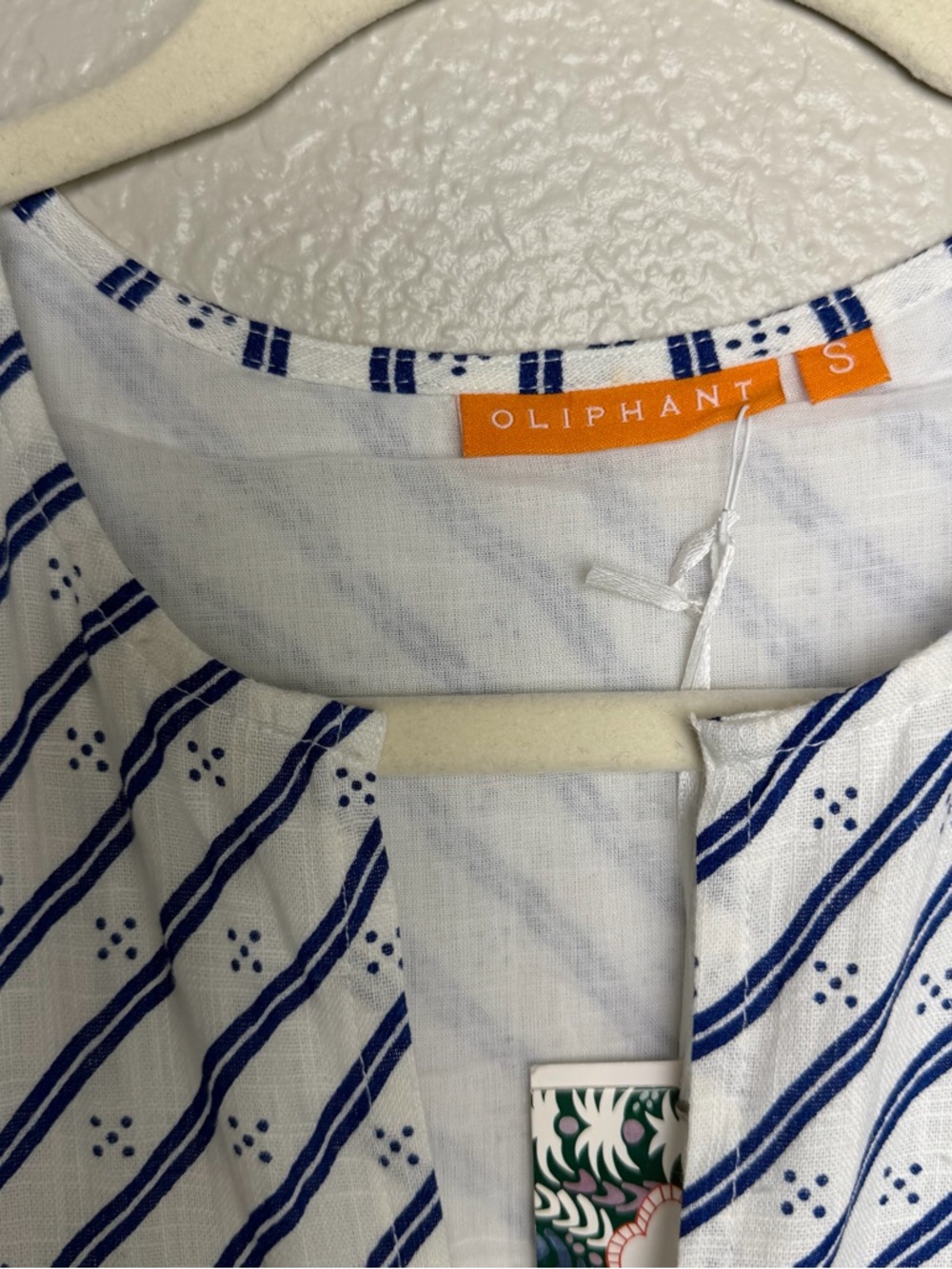 Oliphant Women’s V-Neck Dipsy Navy Long Tiered Maxi Summer Dress Size Small - Picture 4 of 11